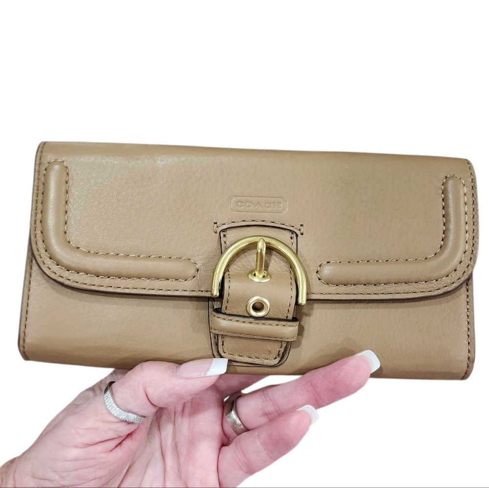 Coach Tan Leather Shoulder Bag with Matching Wallet - Picture 2 of 16